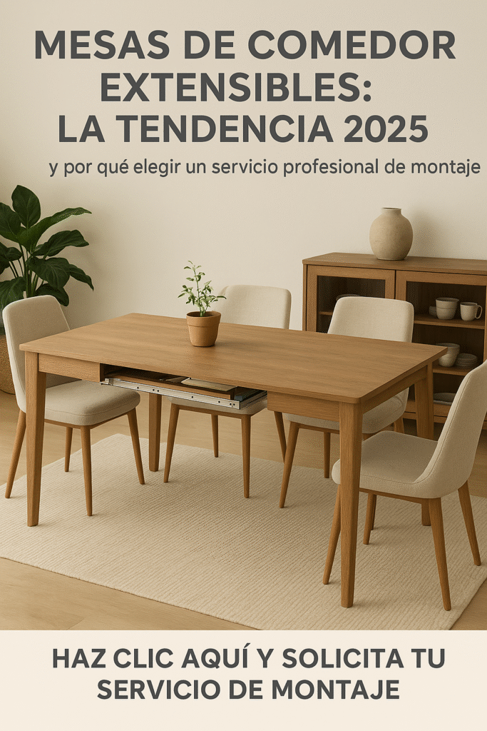 🛋️ Mesas de Comedor Extensibles: La Tendencia 2025 y por qué elegir un servicio profesional de montaje